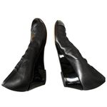 AGL Attilio Giusti Leombruni Shoes Black Cap Toe Wedge Leather Patent Size 36 Photo 4