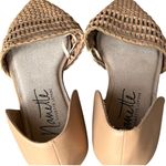 Nanette Lepore Flats Shoes Womens 8.5 Tan Woven Faux Leather Slip On Pointy Photo 7