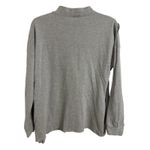 ZARA  Gray Ruffle Front Mock Neck Sweatshirt Size Small Pocket Coquette Casual Photo 1