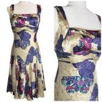 Vintage Y2K Nina Austin Dress M Silk Butterfly Babydoll Midi Whimsical Fairy Size M Photo 1