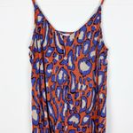 CAbi Isla Cami Tank Top Style 5040 Button Front Orange Blue Printed Size Medium Photo 0