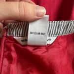 Richard Malcolm Red Cotton Dress Size 8 Embellished Floral Stripe Hem Mod Preppy Photo 8