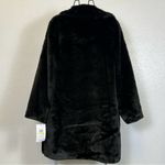 DKNY  Women's Black Front Button Down Faux Fur Jacket Coat Photo 5