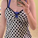 Nautica Black and White Polka Dot Swim Top Photo 0