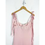 Free People  Got Glam Mesh Slip Midi Dress Large Pink Mesh Satin Tie Straps Photo 13