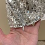 Princess Polly  silver sequin crop top size 4 #104 Photo 3
