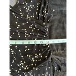 Jones Wear Dress Black/Tan Geo Wrap Front Tie Gathered Dress Size 12 Cap Sleeve Photo 7