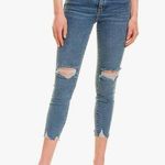 Good American  Good Waist Good Crop Jeans Distressed Medium Wash Size 6 Photo 0