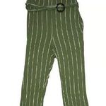 Cotton On olive green stripes romper S jumpsuit belt Photo 2