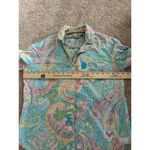 Lauren Ralph Lauren Paisley Pastel Cotton Boxer Pajama Set Size Medium Preppy Blue Photo 9