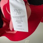 CAbi Picnic Cardigan Sweater Mixed Red Pink Black Blue Stripes Size XS Photo 8