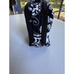 Vera Bradley  Makeup Organizer Bag Large Black White Paisley Two Compartments Zip Photo 8