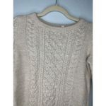 Gap  For Good Crewneck Cotton Sweater Size Small Neutral Cable Knit Fisherman Photo 1