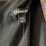 EXPRESS 🆕 Black Long Sleeve Elegant Design Wrap Flower Rouched Dress S🆕 Photo 11