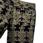 7 For All Mankind  Black Velvet Gold Foil Brocade Jeans Photo 9