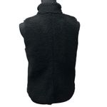 J.Crew Women's Plush Fleece Sherpa Excursion Vest Black Small Gold Pockets Photo 3