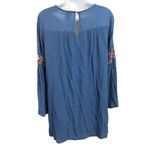 Francescas Blue Rain Embroidered Bell Sleeve Tunic Top Womens XS NWT Photo 1