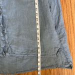 Linen 100% Italian Blue Long Sleeve Button Down Dress Cover Up M/L Size M Photo 4
