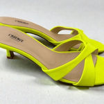 L'Agence Neon Yellow Leather Sandals Heels Size 38.5 / US 8.5 Photo 0