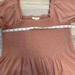 Madewell  Lucie smocked peplum long sleeve top pink square neck size 14 I48 Photo 6