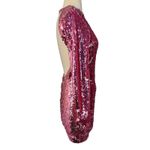 superdown  Cindi Pink Sequin Mini Dress Cut Out Backless Club Dance Festival XS Photo 7