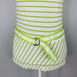 Sacoor Brothers Top Small Peplum Belted Sleeveless White Green Stripes New Photo 4