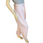 EXPRESS  LIGHT BLUSH PINK SUPER HIGH RISE ANKLE LENGTH PAPER BAG TROUSERS NWT 18 Photo 2