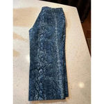 Zac & Rachel capri pants blue snake skin pattern size 16 Photo 5