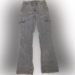 American Eagle Classic Bootcut Gray Drawstring Canvas Cargo Pants 2 Photo 3