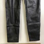Free People  Black Vegan Leather Leggings Pull On High Waist Womens Size 29 NWT Photo 4