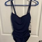 La Blanca  Lingerie One Piece Swimsuit Size 8 Indigo New With Tags Photo 2