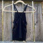 Brooklyn Karma  Black Ribbed Cut Out Crop Sweater Top | L Photo 2