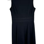 Calvin Klein Black Sleeveless Round Neck A-Line Knee Length Dress Size 8 Photo 0