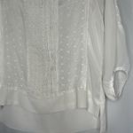 American Eagle  Outfitters Medium White‎ Swiss Dot Sheer Flowy 3/4 Sleeve Photo 4