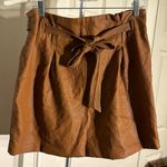 Free People  Payton Vegan [Faux] Leather Mini Skirt Brown Women’s Size 12 Photo 0