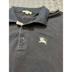 Burberry  Brit Polo Shirt Womens XXL Black Tartan‎ Nova Check Accent Collared Photo 1