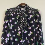 Tanya Taylor  Susan Silk Top With Neck Tie In Brushed Floral Size 8 Photo 6