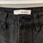 Kancan Black Plaid Patch Distressed High Rise Slim Straight Jeans Size 25 Photo 5