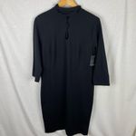 Eloquii NWT  Plus-Size Black Keyhole Dress With Scarf Photo 1