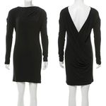 NEW Edun Designer Black Low V Back Jersey Dress Small Minimalist Photo 1