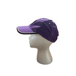 Infinity Headwear Purple Adjustable Baseball Cap With White Stitching & Black Tr Photo 2