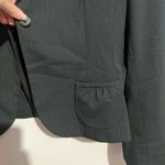 Tahari  Black Stripe Blazer Shoulder Pads Size 14 Photo 3