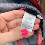 Anthropologie Cloth & Stone Plaid V-Neck High Low Red/Black/White Flannel Top Photo 2