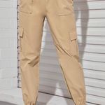 SheIn Tan Elastic Waist Cargo Pants Photo 0