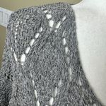 Boutique NWT VERTE  Open Weave Crochet Grey Knit Sweater - S/M Photo 9