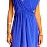 Free People Cobalt Blue Cupro Criss Cross Front Mini Dress Size XS NWT Photo 0
