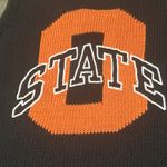 VTG BellePointe OSU Cowboys Sweater Vest Large Black Orange Knit Ramie Cotton Photo 7