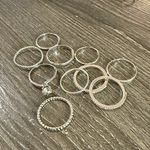 Elegant Silver Ring Set of 10 Photo 1