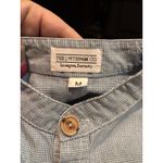 J. Peterman Co Popover Tunic Shirt Blue Check Mandarin Collar Button Front Med Photo 5