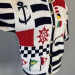 Eagle Eye 80s Vintage Nautical Sailing Short Sleeve Button Cardigan Size M Knit Size M Photo 3